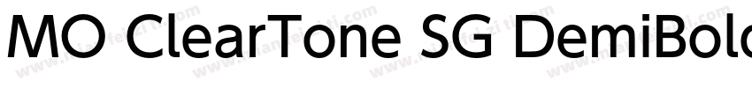 MO ClearTone SG DemiBold字体转换